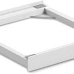 Meliconi Base Torre Basic L60, Kit di Sovrapposizione Lavatrice Asciugatrice Universale, Supporto Asciugatrice Premontato, Cinghia di Sicurezza con Fibbia in Metallo Inclusa, Portata 250 Kg, Bianco