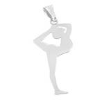 Ciondolo a forma di ballerina di Ginnastica ritmica artistica, in argento 925.