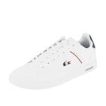 Lacoste Scarpe basse da uomo Europa Pro TRI 123 1 SMA, scarpe basse da uomo, bianco, blu navy, rosso 407, 40 EU