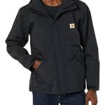 Carhartt Giacca Storm Defender da uomo con vestibilità comoda, abbigliamento da lavoro, Nero, XXL