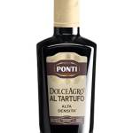 Ponti Dolceagro al Tartufo ad Alta Densità, Dolceagro con Aceto di Vino e succo di Tartufo Nero in Bottiglia da 250 ml, Condimento Gourmet per Primi e Uova