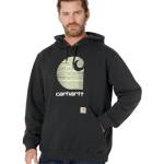 Carhartt Felpa con cappuccio da uomo Rain Defender C Logo Sweat, Nero , L