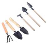 Wagoodter - Set di 6 mini attrezzi da giardinaggio per giardinaggio piccoli e leggeri rastrelli in ferro per interni ed esterni