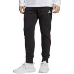 adidas Men's Essentials Single Jersey Tapered Cuffed Pants, Black, Large