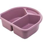 Rotho Babydesign 20006 0288 Bacinella con 2 Vasche - Top / Bella Bambina Wash-Basin, 300 x 280 x 100 mm, Rosa (Pink)