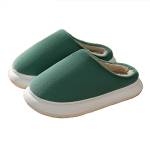 XKUN Pantofole Donna Simpatico Inverno Caldo Hot Home Sole Ispessite Sole Scarpe Antiscivolo Coperta-Green,42-43