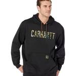 Carhartt Felpa con cappuccio da uomo Camo Logo Capsule, Nero , M