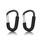 BeiLan 2pcs Buggy Ganci Moschettone, Passeggino Carrozzina, Passeggino clip, alluminio custodia supporto, Stroller Hooks,14 * 8cm(5.5"*3.1")