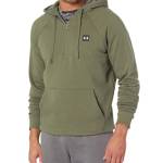 Under Armour Felpa da uomo Rival in pile con cappuccio e mezza zip, (390) Verde marino Od / / Onice Bianco, X-Small