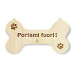 Porta guinzaglio per cani in legno Appendi pettorina o collare cane taglia piccola da parete Portaguinzaglio da muro a forma di osso con incisione laser (2-Portami-Fuori)