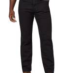 Wrangler Authentics Men's Classic Relaxed Fit Jean Jeans, Black Flex, 32W x 34L Uomo