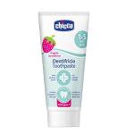 Chicco Dentifricio Bambini alla Fragola, Bassa Abrasività, con Fluoro e Xilitolo, Senza Conservanti - 50 ml, 1+ Anni