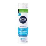 NIVEA MEN Sensitive Cool Gel da Barba 200 ml, Gel Barba per Rasatura Senza Irritazioni o Arrossamenti, Gel Rasatura Barba Extra Delicato con 0% Alcool