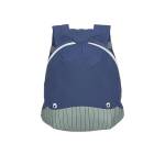 LÄSSIG Tiny Backpack, Zaino Piccolo per Bambini da 2 Anni per la Scuola Materna, con Cinturino, 20 x 9 x 24 cm, 3.5 L, Tiny Friends, Whale, Blu Scuro