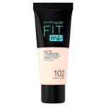 Maybelline New York Fondotinta Fit Me Matte&Poreless, Finish Opacizzante e Fissante, Tonalità: 102 Fair Ivory