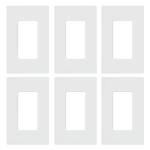 Lutron claro single-gang Wallplate, colore: Nero, CW-1-WH-6