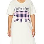 Hatley Sleepshirt Maglia Lunga da Notte, Mama Bear Plaid, Taglia Unica Donna