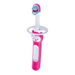 MAM Baby'S Brush Spazzolino Denti Neonato, con Anello di Sicurezza, Testina Piccola e Impugnatura Corta Giusta per Denti da Latte, 6+ Mesi, Rosa