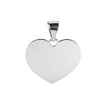 Ciondolo CUORE personalizzabile con incisioni, per collana e bracciale, in argento 925 anallergico.