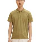 TOM TAILOR Polo con Ricamo, Uomo, Verde (Olive Branch Green 29003), S