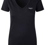 Pepe Jeans Corine, T-Shirt Donna, Nero (Black),M