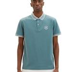 TOM TAILOR Uomo Polo 1035575, Verde (Deep Bluish Green 30105), M