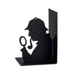 Balvi - Sherlock fermalibri Decorativo in Metallo di Colore Nero. Design Originale