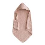 mushie Asciugamano per Bambini con Cappuccio | Asciugamano con cappuccio per ragazze e ragazzi | 100% cotone | 77,5x77,5cm | Accessori bagno per bambini | (Blush-Rosa)