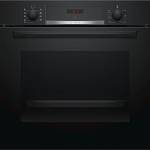 Bosch HBA534BB0, Forno da incasso, Pulizia EcoClean su parete posteriore: sicuro ed economico senza alcun detergente, Display LED Rosso, Nero, 60 x 60 cm