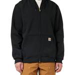 Carhartt - Felpa da uomo con cappuccio e zip frontale Nero L Alto