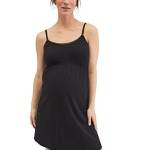 Motherhood Maternity Abito da Allattamento Senza Maniche a Clip della dea Chemise Camicia da Notte, Nero, S Donna