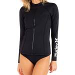 Hurley One And Only Long Sleeve Rash Guard Maglietta, Nero, XS Donna