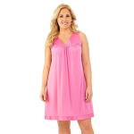 Exquisite Form Abito Corto Coloratura Sleepwear Camicia da Notte, Rosa Profumata, L Donna