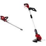 Einhell 3410683 Tagliasiepi Doppia Lama, Batteria agli Ioni di Litio, Lunghezza Taglio 460mm & GE-CT 18 Li-Solo Power Tosaerba a filo cordless X-Change Li-Ion, 18 V, testata girevole e inclinabile