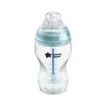 Tommee Tippee Biberon Anticolica, Tettarella Simile al Seno e Sistema di Ventilazione Anticolica, 340ml, Confezione da 1, Trasparente, Colore e design possono variare