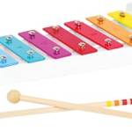 Small Foot- Xylofono Sound in Legno Certificato FSC 100%, dal Design colorato, promuove la comprensione Musicale, Strumento Bambini, con Note, Multicolore, 11117