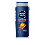 NIVEA Gel doccia sportivo per uomo, 6 pezzi (6 x 400 ml), bagnoschiuma rinfrescante con profumo di lime, gel doccia all-in-1 per uomo, forte gel doccia NIVEA MEN