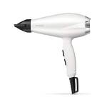 BaByliss 6704WE Asciugacapelli Professionale AC Ionic Hair da 2000W con Concentratore, Bianco/Argento