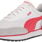 PUMA Future Rider Play on Sneaker Uomo, Puma White-High Risk Red, 48.5 EU