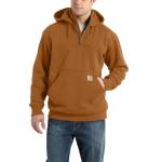 Carhartt Felpa da uomo Rain Defender, vestibilità ampia, pesante, con zip a un quarto, Marrone volpe, Medium