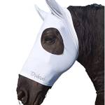 Maschera PERSONALIZZABILE per Cavallo da Paddock in Tessuto di Lycra con Orecchie Tg. FULL, Bianco