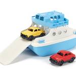 Green Toys Ferry Boat with Mini Cars Bathtub Toy, Blue/White