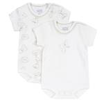 Chicco, Body con maniche corte in cotone, Unisex 0-24, Bianco (651), 3 mesi