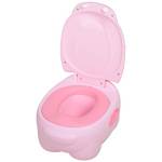 HOMCOM Vasino per Bambini 6 Mesi-48 Mesi Antiscivolo Ippopotamo Rosa (40x30x23cm)