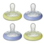 Tommee Tippee Succhietto Simile al Seno Materno,6 - 18 Mesi, 4 Pezzi, Giallo e Blu