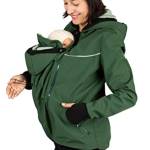 Viva la Mama Giacca 3 in 1 Softshell per bambini, per tutte le stagioni, giacca, verde bosco, XS