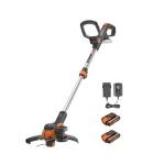 WORX WG163E 18V (20V MAX) Decespugliatore senza fili con alimentazione di comando e 2 batterie decespugliatore tagliabordi nero