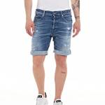 REPLAY MA981Q Rbj.901 Short Aged Pantalocini Denim, Medium Blue 009, 29W Uomo