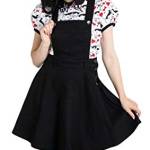 Hell Bunny Dakota Pinafore Dress Black L