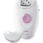 Braun Silk-épil 1 Depilatore Donna, Epilatore Elettrico Donna con 20 Pinzette Soft-Lift, Delicato ed Efficace, Aree Sensibili, Prime Depilazioni, Idea Regalo, SE 1-1370 Bianco e Rosa